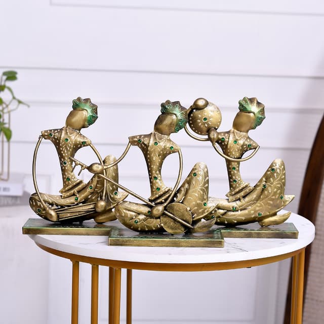 Nagpuri Musician Antique Set of 3