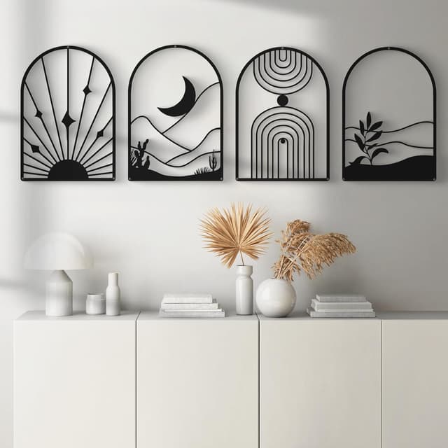 Boho Wood Wall Art Set